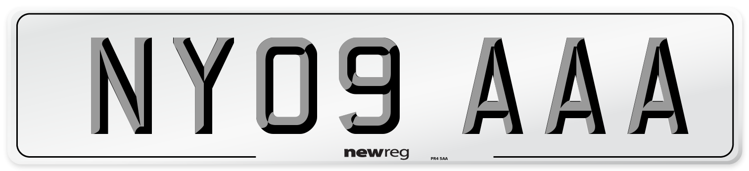 NY09 AAA Number Plate from New Reg